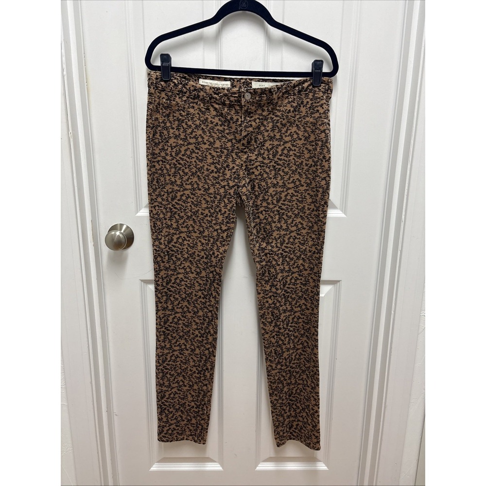 Pilcro And The Letterpress Women's Serif Coroduroy Pants Floral Print Size 31